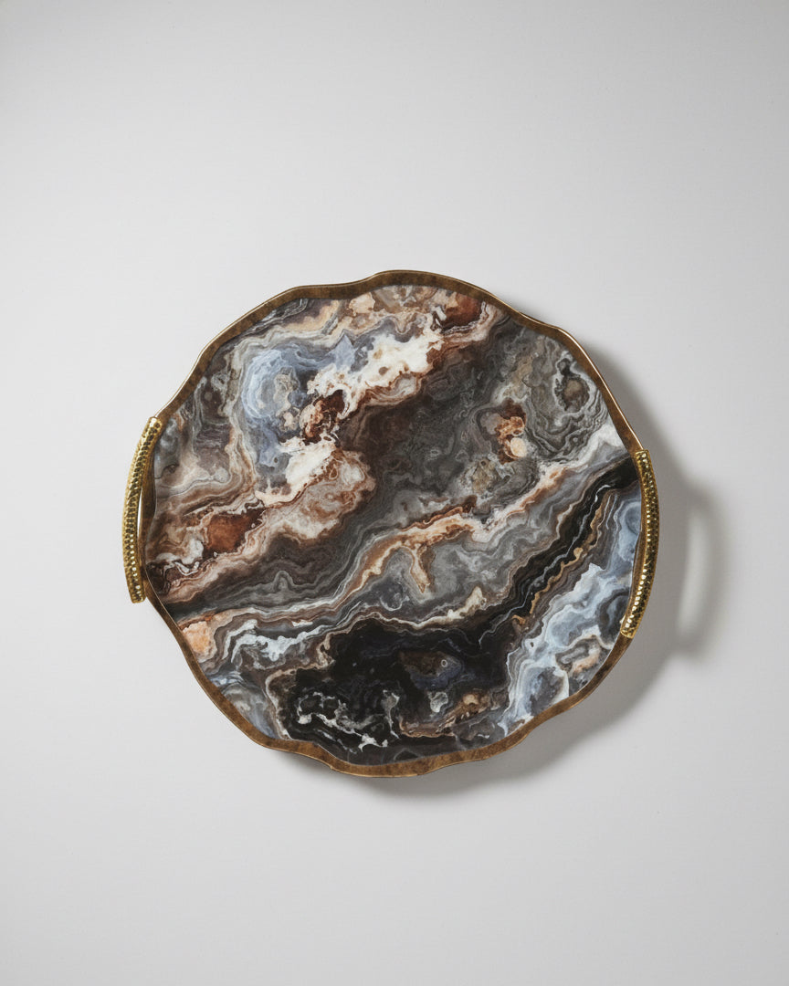 Marble Effect Flat Tray